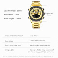 SMAEL Golden Mens Montres Acier Inoxydable Numérique